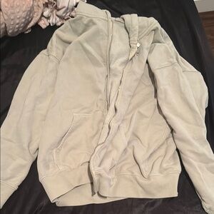 Brandy Melville Sage Green Zip Up